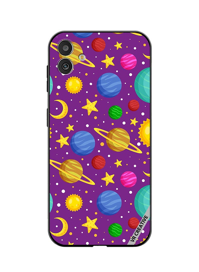 VR CREATIVE Protective Case Cover For Samsung Galaxy F14 Celestial Bodies Seamless Pattern Design Multicolour - Image 1
