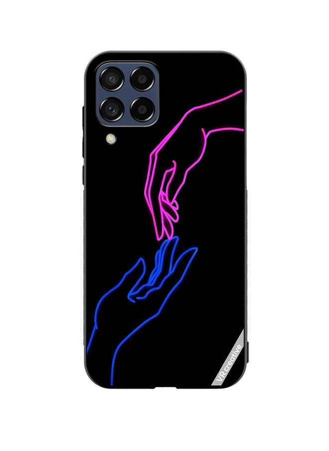 VR CREATIVE - Protective Case Cover For Samsung Galaxy M33 Hands In Neon Lights Design Multicolour - Image 1