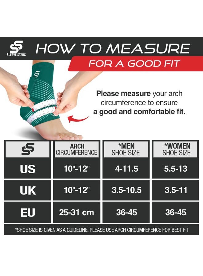 SS SLEEVE STARS Sleeve Stars Ankle Brace for Sprained Ankle, Plantar Fasciitis Relief Ankle Support for Women, Ankle Compression Sleeve w/ Strap (Single/Turquoise)  - Image 5
