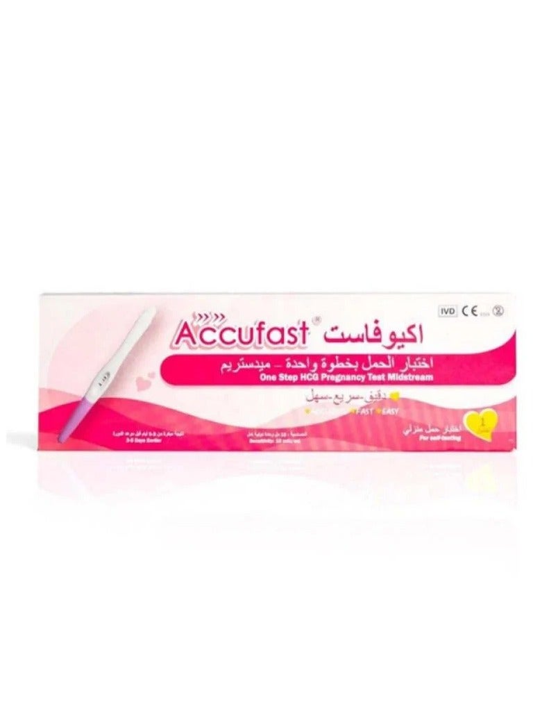 Accufast Midstream Home Pregnancy Tester  - Image 1