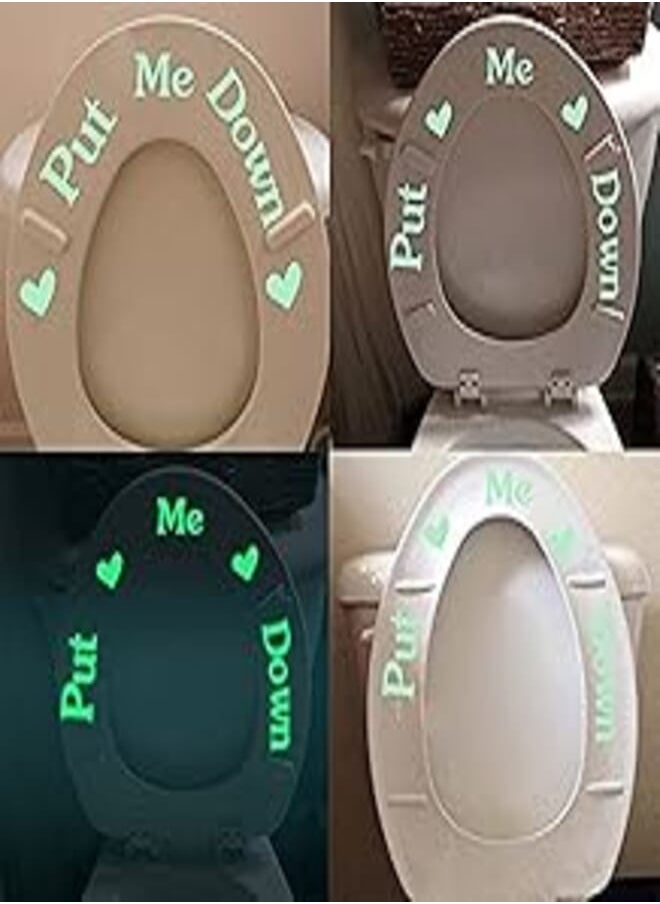 SNNplapla SNNplapla Put Me Down Fluorescent Vinyl Sticker for Toilet Seat 