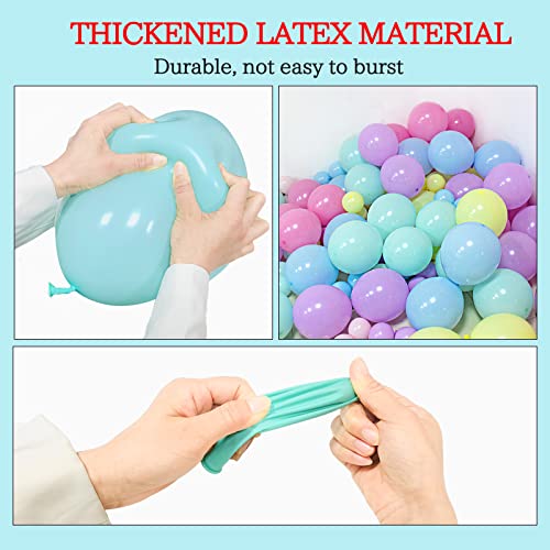 KAWKALSH 219Pcs Rainbow Balloons Garland Arch Kit Different Sizes Latex Balloons Assorted Pastel Party Balloons Arch for Birthday Baby Shower Wedding Engagement Anniversary Party Decorations - Image 4