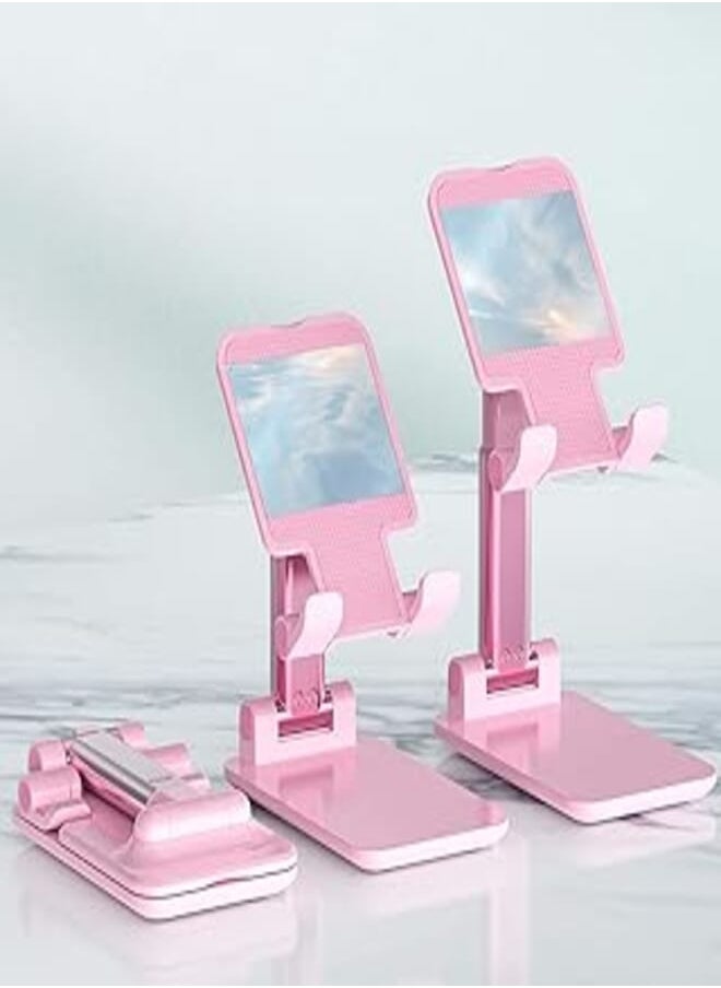 Stand - Phone stand foldable with angle and height adjustable portable desktop stand compatible with mobile phone - black - Image 1