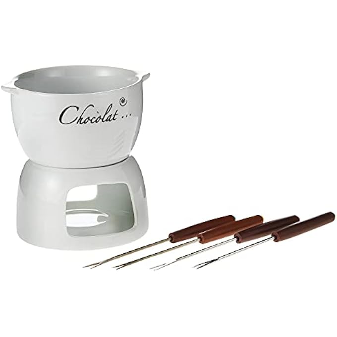 Shallow 6 Pieces Chocolate Fondue Set Sc420F Multicolor Porcelain - Image 3