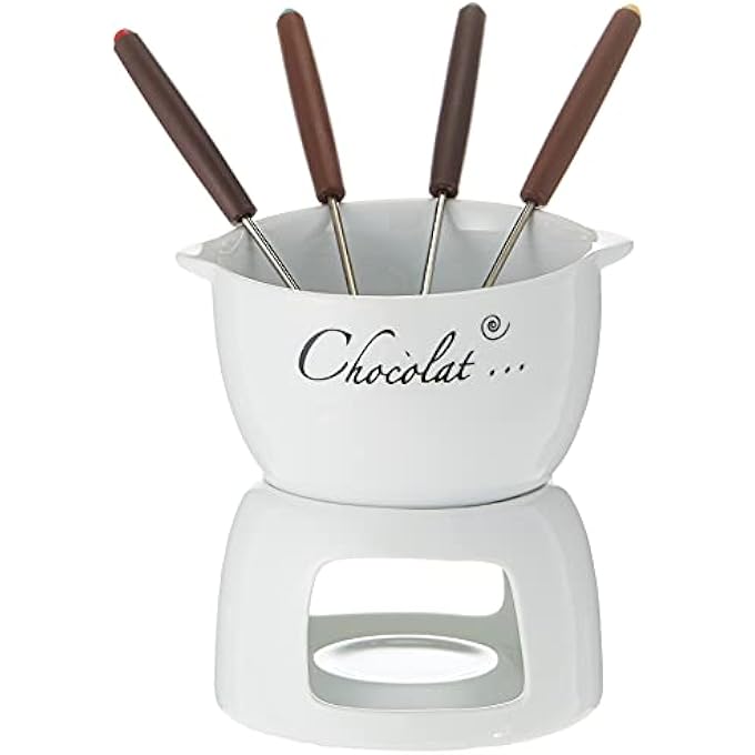 Shallow 6 Pieces Chocolate Fondue Set Sc420F Multicolor Porcelain - Image 2