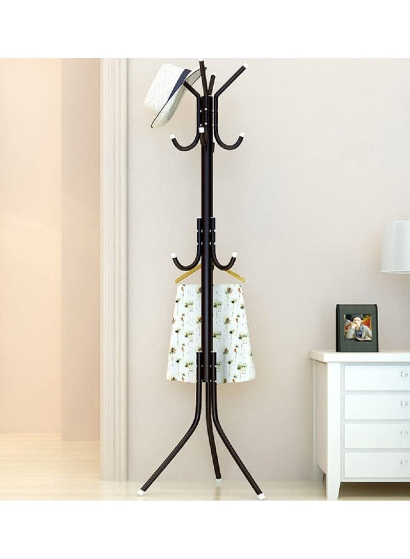 DubaiGallery Coat Rack, Coat Rack Freestanding Metal Coat Tree Hanger 12 Hooks Hat Rack for Hanging Bags Scarves Clothes Handbag Umbrella Jacket Hall Bedroom - Image 1