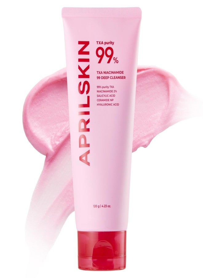 APRILSKIN TXA Niacinamide 99 Pore Care Pink Bubble Gum Deep Cleanser | 99% High-Purity TXA+Niacinamide | All-in-One Cleanser: Deep Cleansing, Blackhead Care, Pore Care, Moisturizing | 4.23 fl.oz. - Image 1