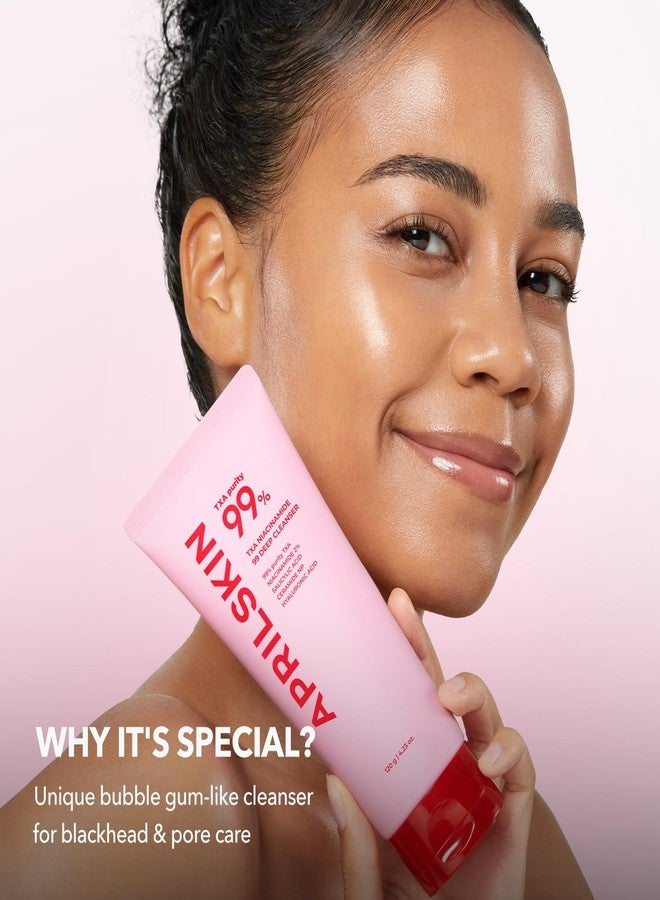 APRILSKIN TXA Niacinamide 99 Pore Care Pink Bubble Gum Deep Cleanser | 99% High-Purity TXA+Niacinamide | All-in-One Cleanser: Deep Cleansing, Blackhead Care, Pore Care, Moisturizing | 4.23 fl.oz. - Image 3