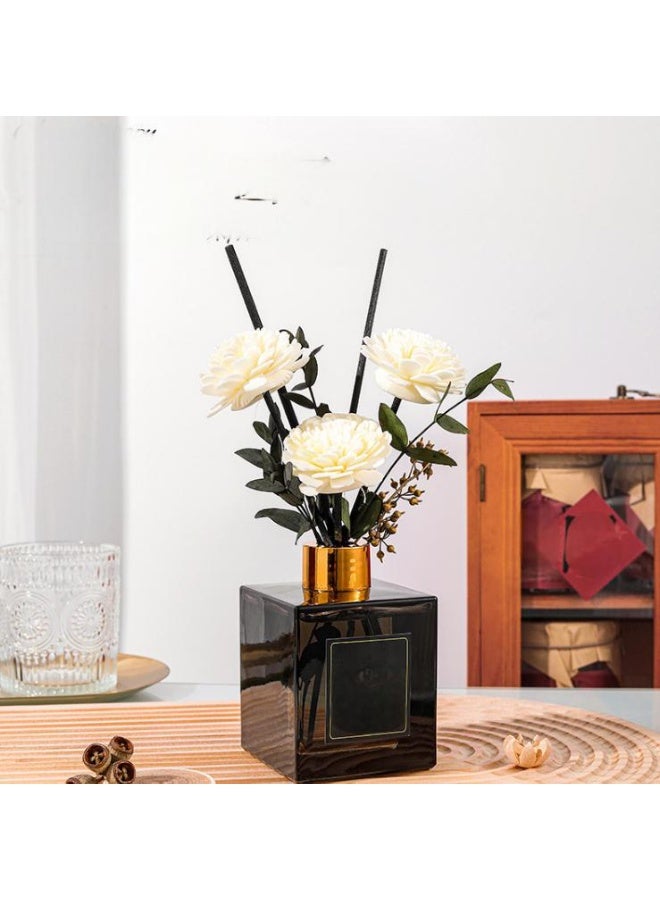 200 ML Flower Reed Diffuser Set Scent Diffuser With Sticks Home Fragrance Flower Diffuser For Home Office Bathroom Shelf Decor  Jasmine Scented - Image 1