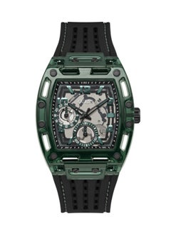 GUESS GUESS Mens Black Green Multi-function Watch - GW0499G7  - Image 1