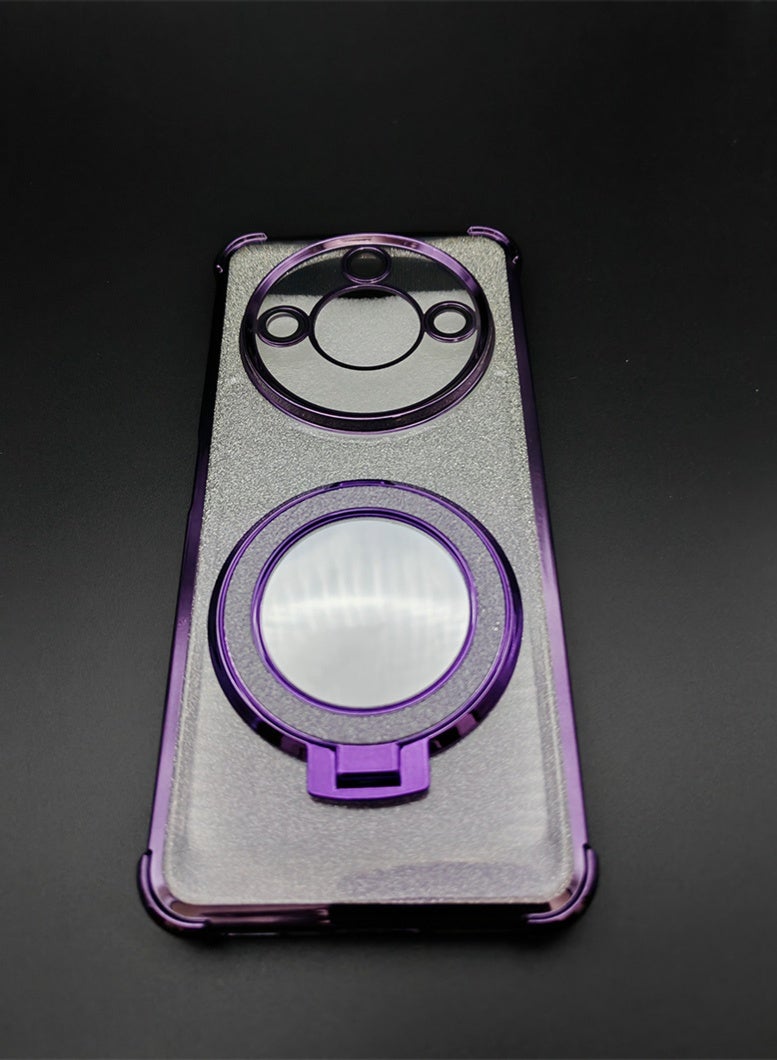 HONOR X9c Smart 5G 6.8-inch phone case suitable for women, with makeup mirror desktop stand, collision protection, purple sparkling diamond technology - Image 5