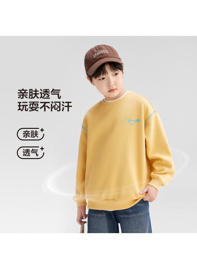Zuoxi Boys' Hoodie Kids Round Neck Pullover Topstitch Top Autumn Clothing 2025 New Spring/fall Big Boys' Apparel - Image 3