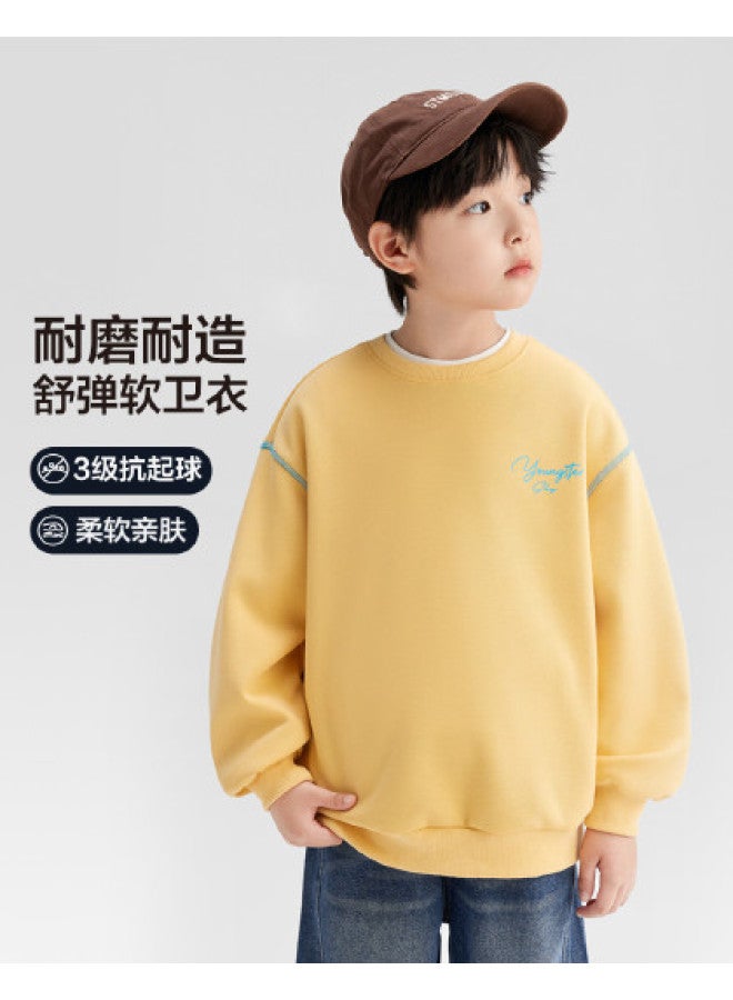 Zuoxi Boys' Hoodie Kids Round Neck Pullover Topstitch Top Autumn Clothing 2025 New Spring/fall Big Boys' Apparel - Image 1