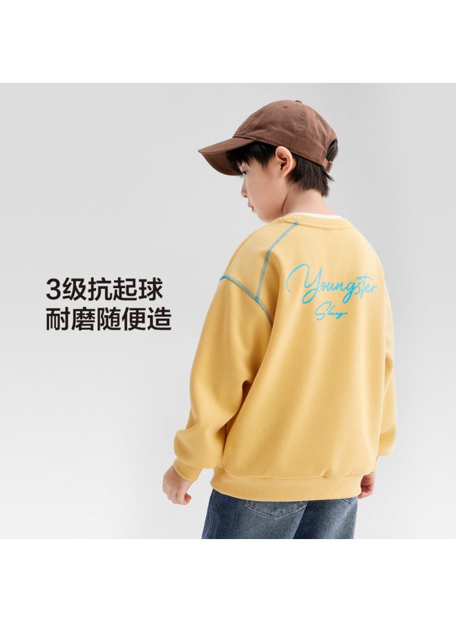 Zuoxi Boys' Hoodie Kids Round Neck Pullover Topstitch Top Autumn Clothing 2025 New Spring/fall Big Boys' Apparel - Image 5