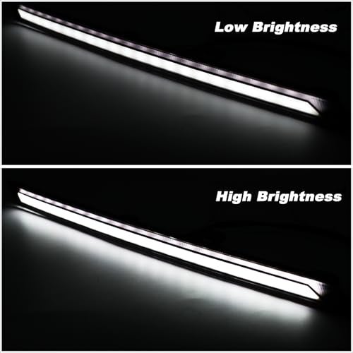 KEEGTBOX Switchback White/Amber LED DRL Front Fog Grille Lamp Daytime Running Light Sequential Flash Turn Signal Feature Compatible with Toyota RAV4 SUV LE XLE Limited 2019 2020 2021 2022 (Clear Lens) - Image 3
