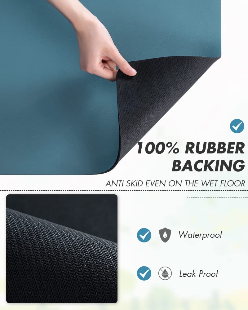 AMOAMI-Coffee Mat Hide Stain Rubber Backed Absorbent Dish Drying Mat for Kitchen Counter-Coffee Bar Accessories Fit Under Coffee Maker Coffee Machine Coffee Pot Espresso Machine Dish Rack - Image 5