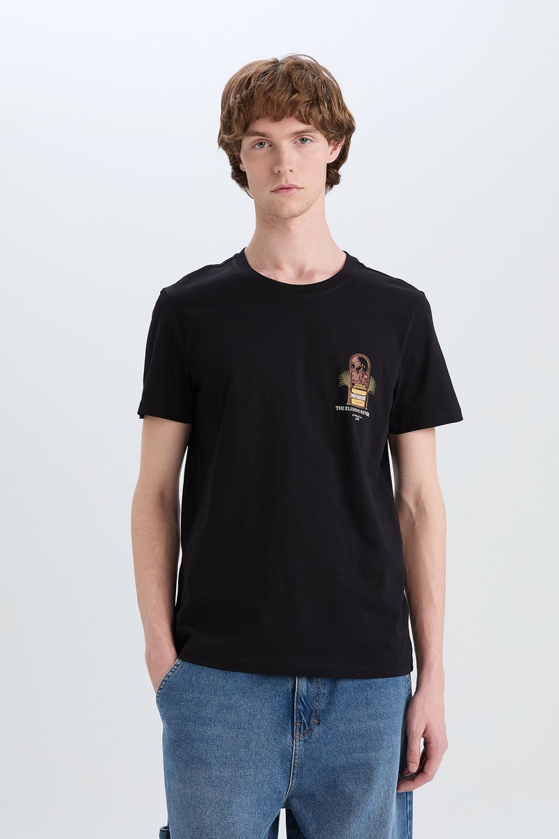 DeFacto Man Slim Fit Crew Neck Printed T Shirt - Image 3