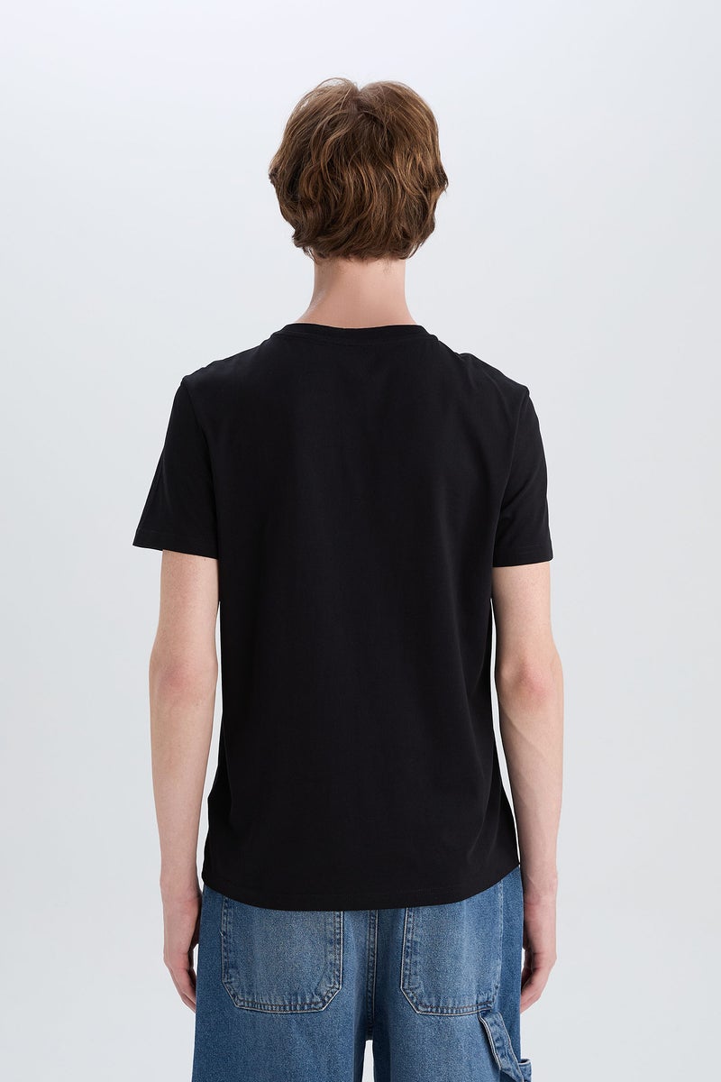DeFacto Man Slim Fit Crew Neck Printed T Shirt - Image 4