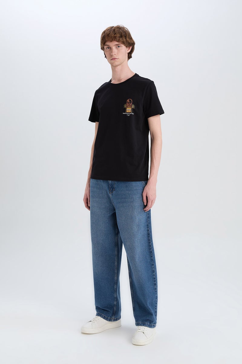 DeFacto Man Slim Fit Crew Neck Printed T Shirt - Image 2