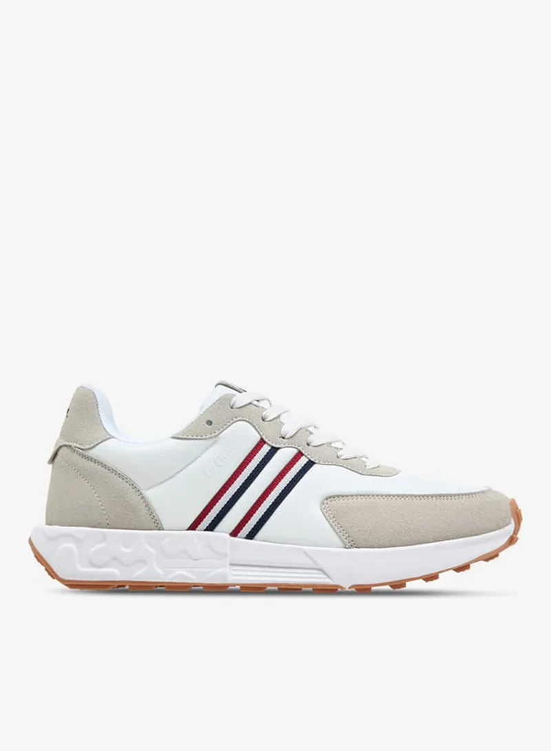 Men's Panelled Sneakers with Lace-Up Closure