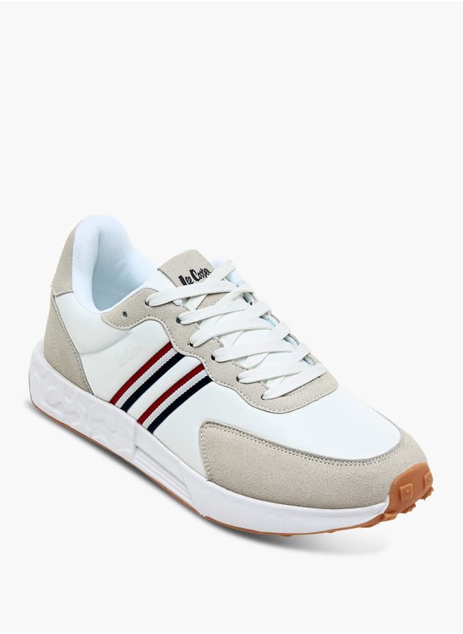 Lee Cooper Men's Panelled Sneakers with Lace-Up Closure  - Image 2