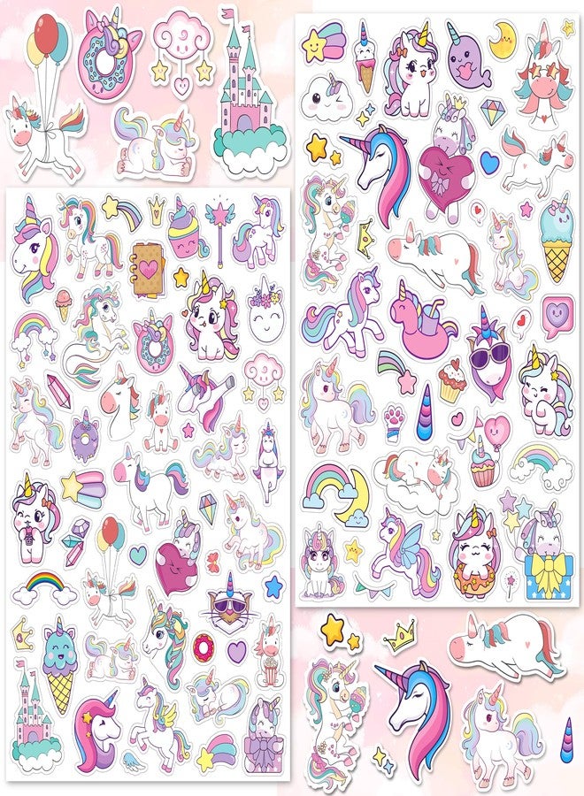LINAYE 24 Sheets Unicorn Stickers for Kids Girls, 1100 PCS Cute Unicorn Stickers for Scrapbooking,Water Bottles,Envelopes,Gifts Pink Unicorn Stickers for Girls Unicorn Party Favors Supplies - Image 1