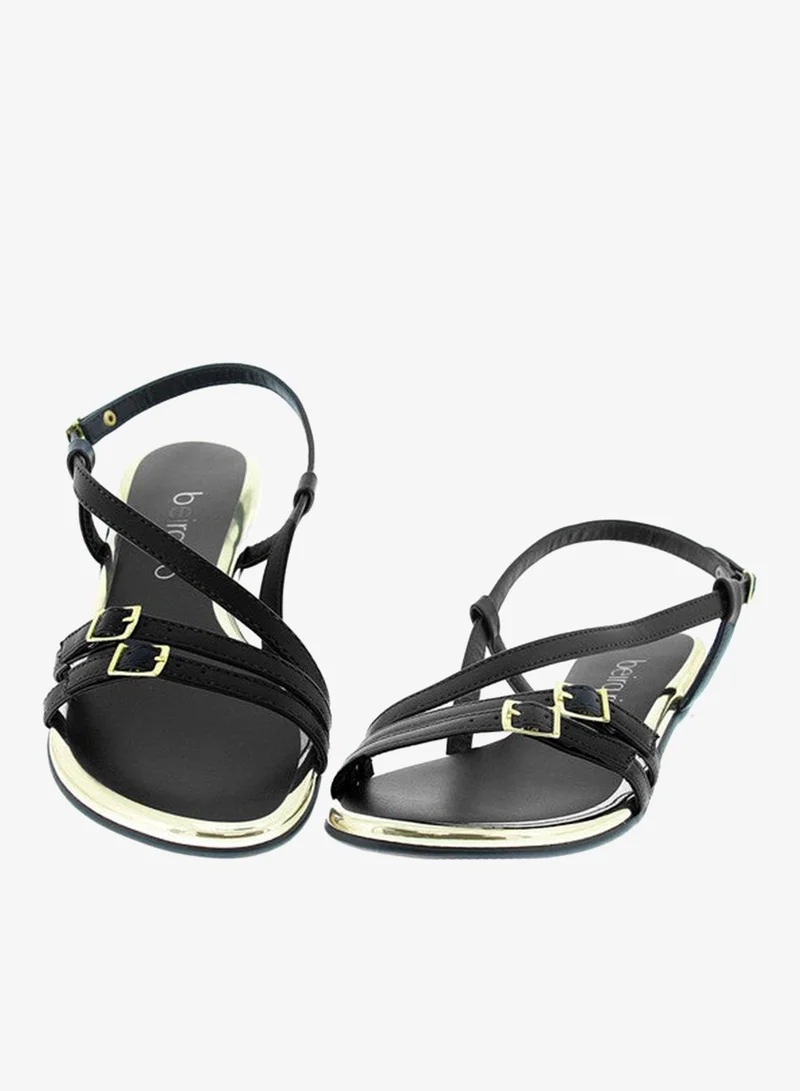Beira Rio Black Flat Sandals for Women – Stylish Ladies Flat Sandals & Comfortable Flat Slippers for Women | Best Price UAE