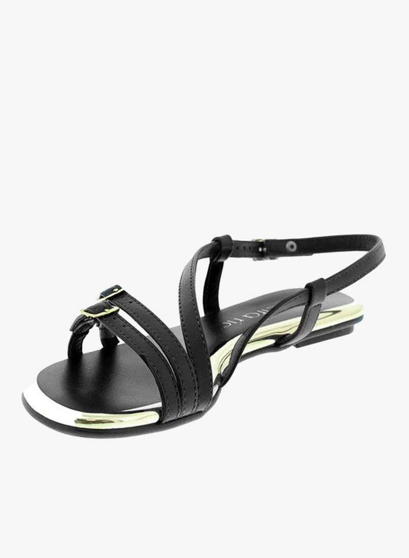 Beira Rio Black Flat Sandals for Women – Stylish Ladies Flat Sandals & Comfortable Flat Slippers for Women | Best Price UAE