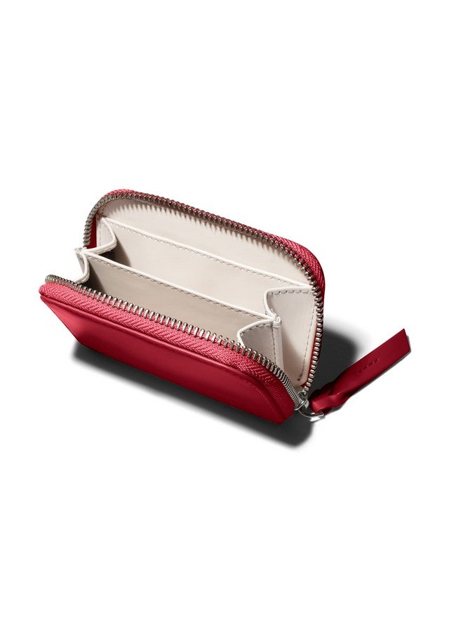 DailyObjects Crimson Red Zipper Slim Card & Coin Wallet | Made with Vegan Leather Material | Carefully Handcrafted | Coin Pocket - Image 5