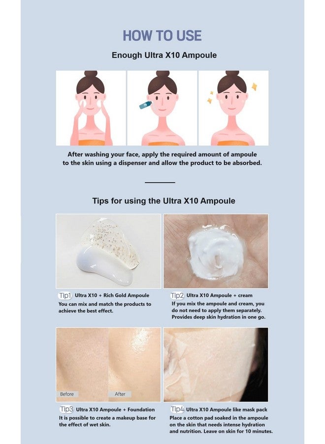 ENOUGH Ultra X10 Collagen Pro Marine Ampoule 30Ml / 1.01Oz - Image 3