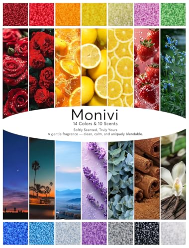 Monivi Scented Candle Sand with Wicks DIY 14 Colors Sand Wax Pearled Candle Wax Beads (1.76oz Each Color, 1.5lb/24.7oz Total up to 120Hours) Refillable Candle Making Kit Mothers Day Gift - Image 5