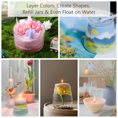 Monivi Scented Candle Sand with Wicks DIY 14 Colors Sand Wax Pearled Candle Wax Beads (1.76oz Each Color, 1.5lb/24.7oz Total up to 120Hours) Refillable Candle Making Kit Mothers Day Gift - Image 4