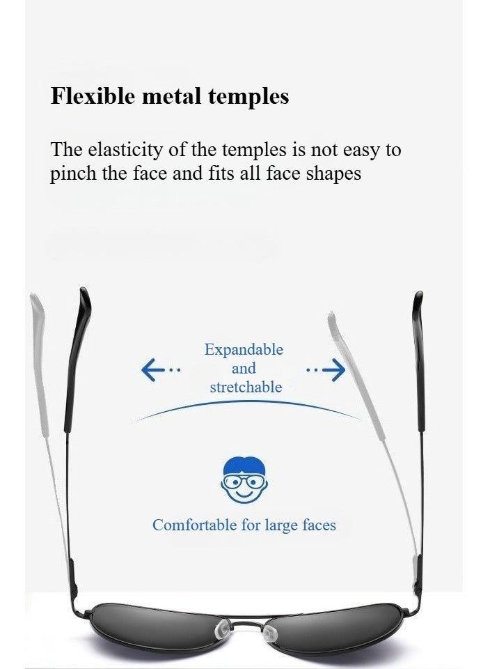 Polarized Aviator Sunglasses for Men and Women, UV380 Protection Lens and Lightweight Metal Pilot Frame - Image 4