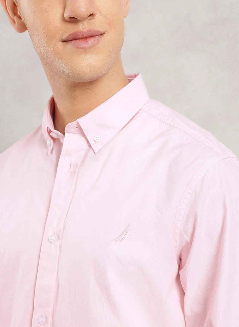 نوتيكا Men Pink Regular Fit Cotton Casual Shirt