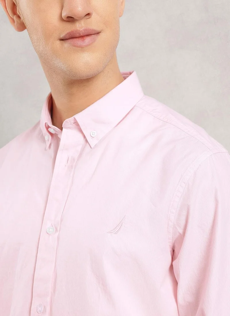 نوتيكا Men Pink Regular Fit Cotton Casual Shirt