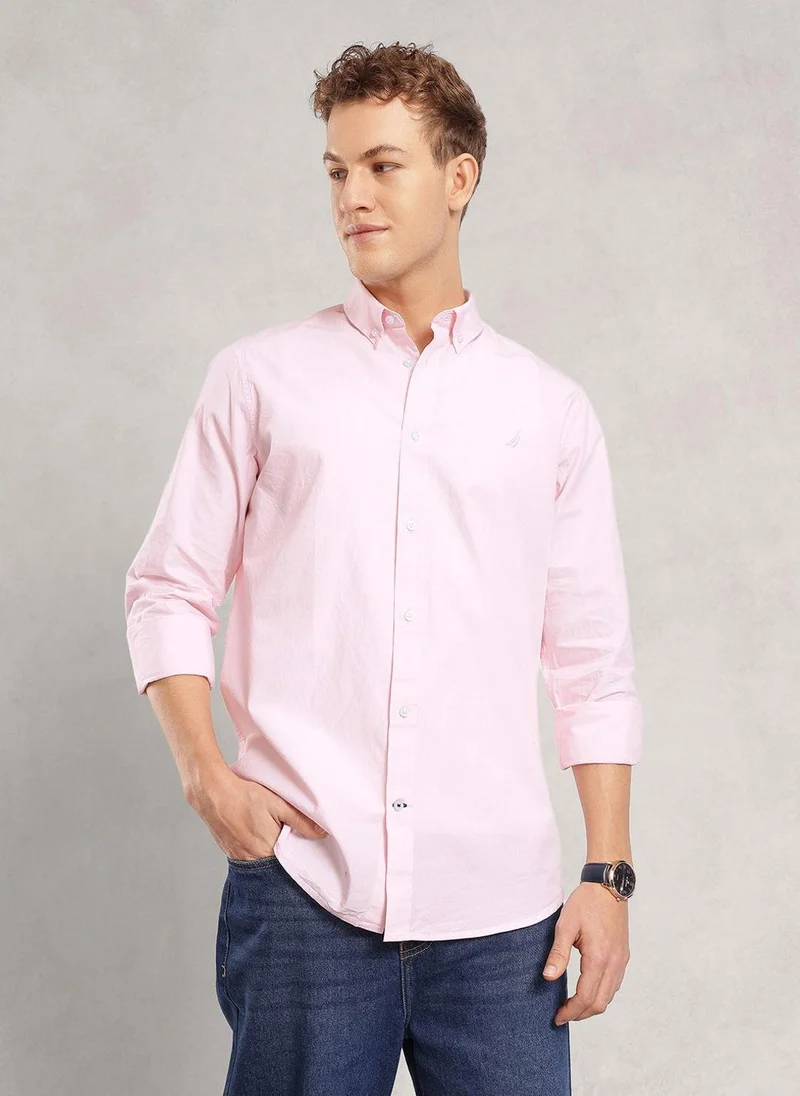 نوتيكا Men Pink Regular Fit Cotton Casual Shirt