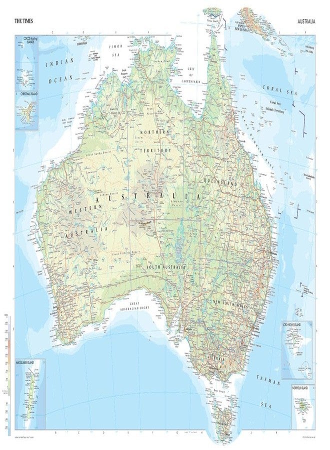 MapSherpa أطلس التايمز: أستراليا - صغير الحجم - ملصق 22.25 × 16.25 بوصة - تغليف أمامي - Image 1