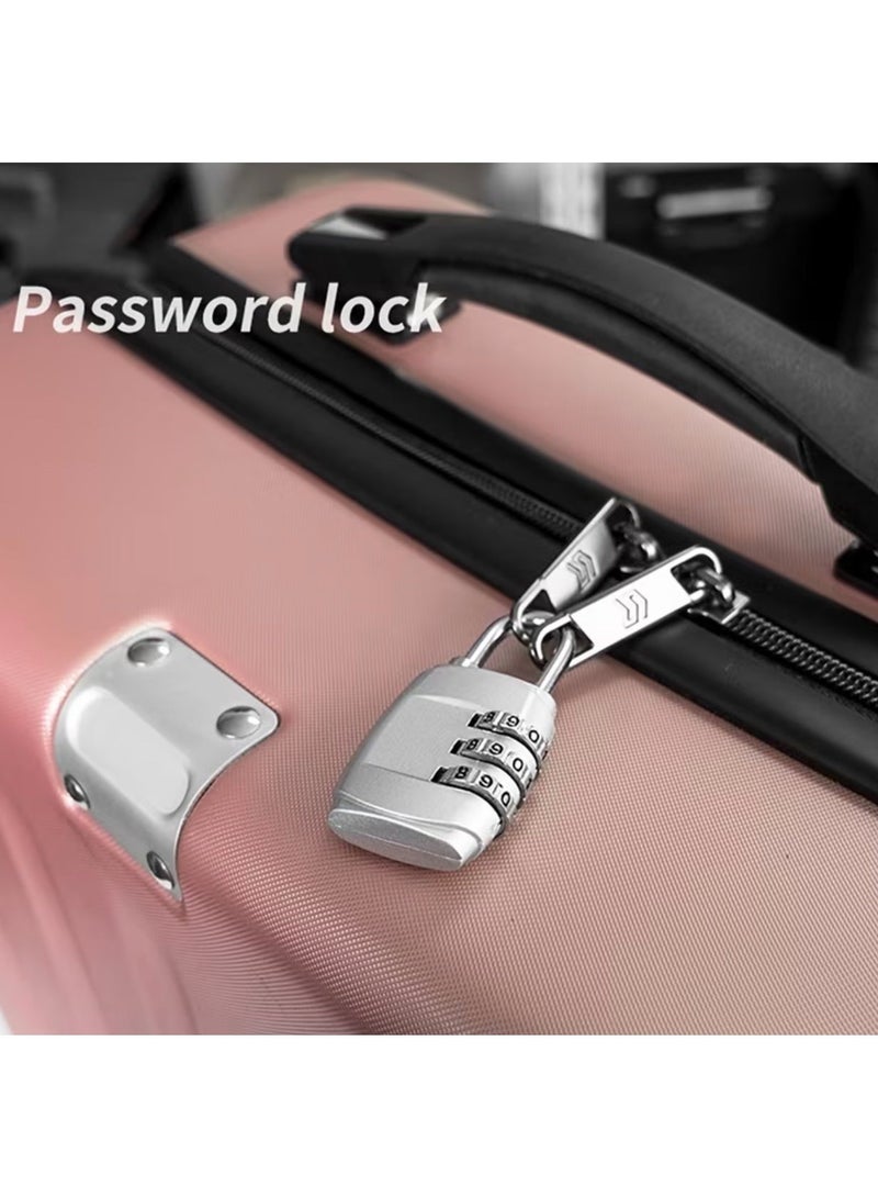 CleanWave - The Pure Effect 3-Digit Combination Padlock – Durable Keyless Security Lock for Luggage, Gym Lockers, Cabinets, Suitcases & Travel Bags | Heavy-Duty Travel Padlock – Silver - Image 2