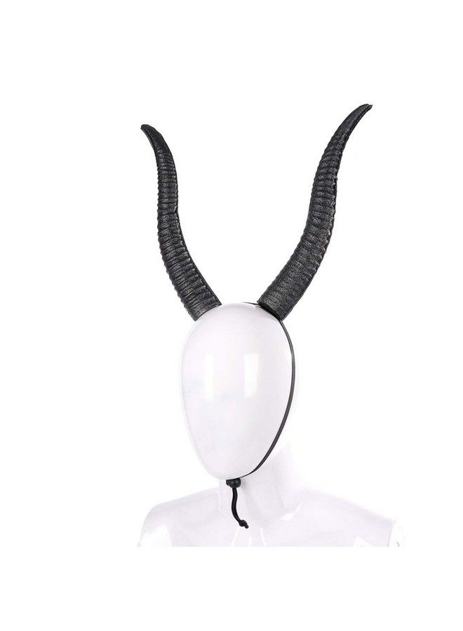 NUOBESTY Halloween Horn Headband Foam Long Sheep Horn Hair Band Adjustable Headwear Photo Props For Halloween Cosplay Costume Party Accessories - Image 4