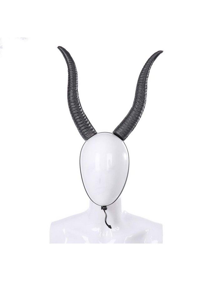 NUOBESTY Halloween Horn Headband Foam Long Sheep Horn Hair Band Adjustable Headwear Photo Props For Halloween Cosplay Costume Party Accessories - Image 3