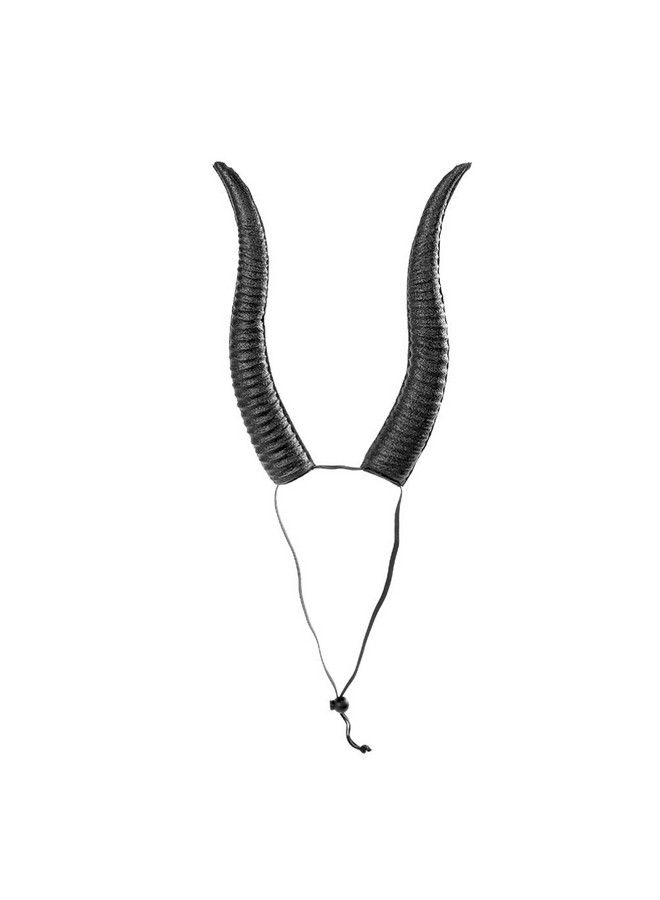NUOBESTY Halloween Horn Headband Foam Long Sheep Horn Hair Band Adjustable Headwear Photo Props For Halloween Cosplay Costume Party Accessories - Image 1