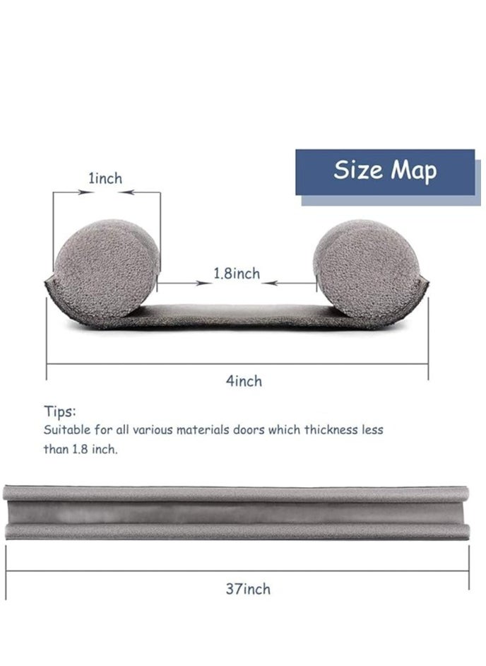 Generic Door Draft Stopper,Door Bottom Seal ,Strip Stopper,Double Door Draught Excluder,Energy Saving Under Door Draft Stopper Weather Stripping Noise Blocker Window Breeze Blocker,Thicker Door Draft, Ideal for Keeping Out Cold Door Seal for Bedroom Kitchen Window Office.(Grey,Brown,Black)  - Image 2