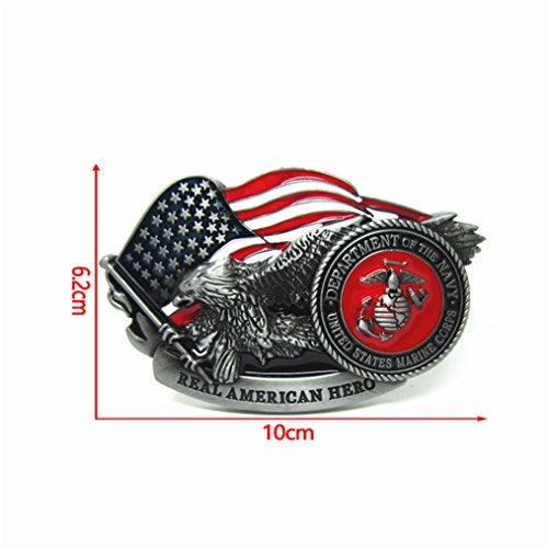 MASOP VOGU MASOP American Flag Eagle Navy Military Marine Corps Belt Buckle Head - Image 3