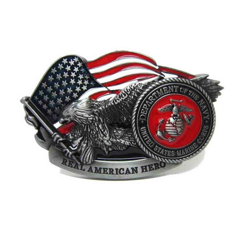 MASOP VOGU MASOP American Flag Eagle Navy Military Marine Corps Belt Buckle Head - Image 4