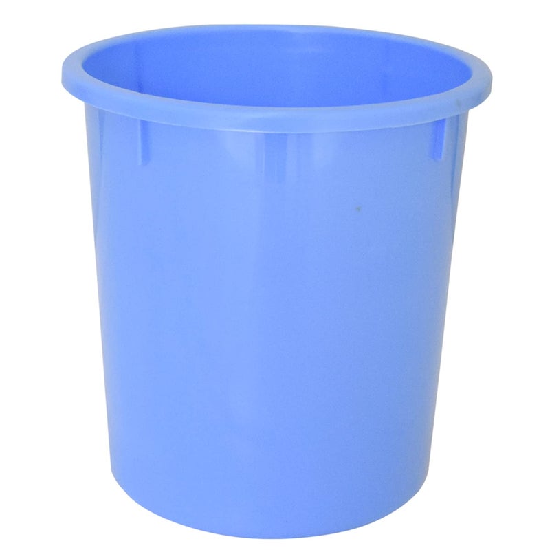 Kuber Industries Kuber Industries 2 Pieces Unbreakable Virgin Plastic Multipurpose Bucket Dustbin Set Blue  - Image 3