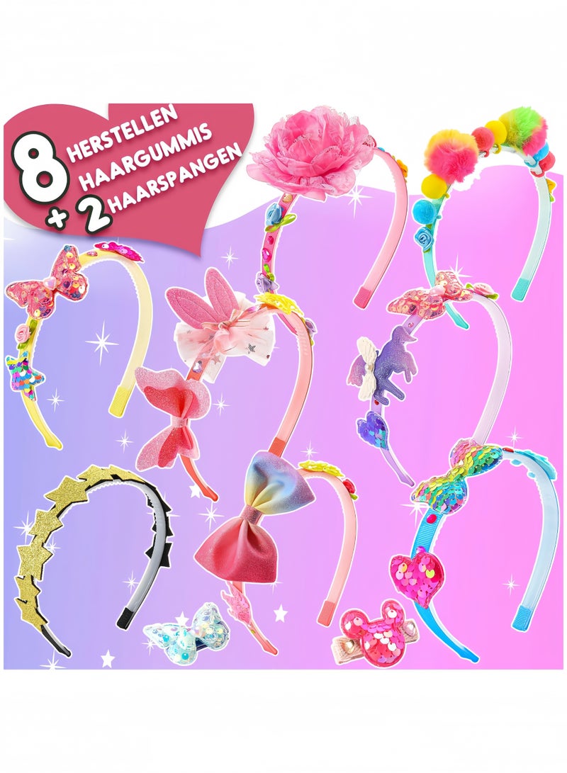 Fashion craft sets for girls, DIY headband making kits for girls, arts and crafts for kids over 5 years old, hair accessories for kids girls, headband making kits - Image 5