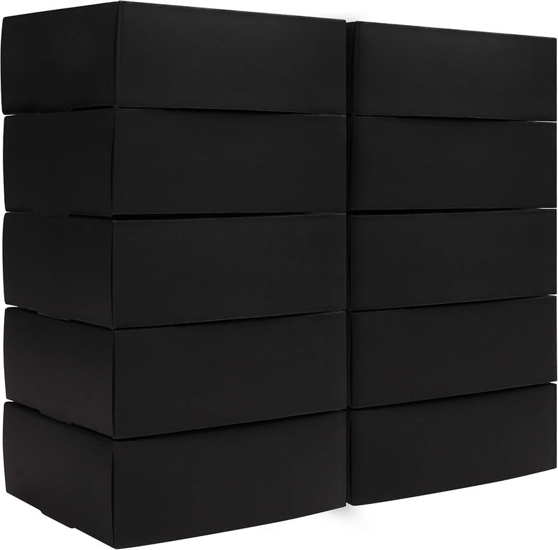 Black Cardboard Gift Boxes – 10 Pieces – 12x12x5cm – Elegant Design – for Gift Wrapping, Jewelry, Craft Products - Image 4