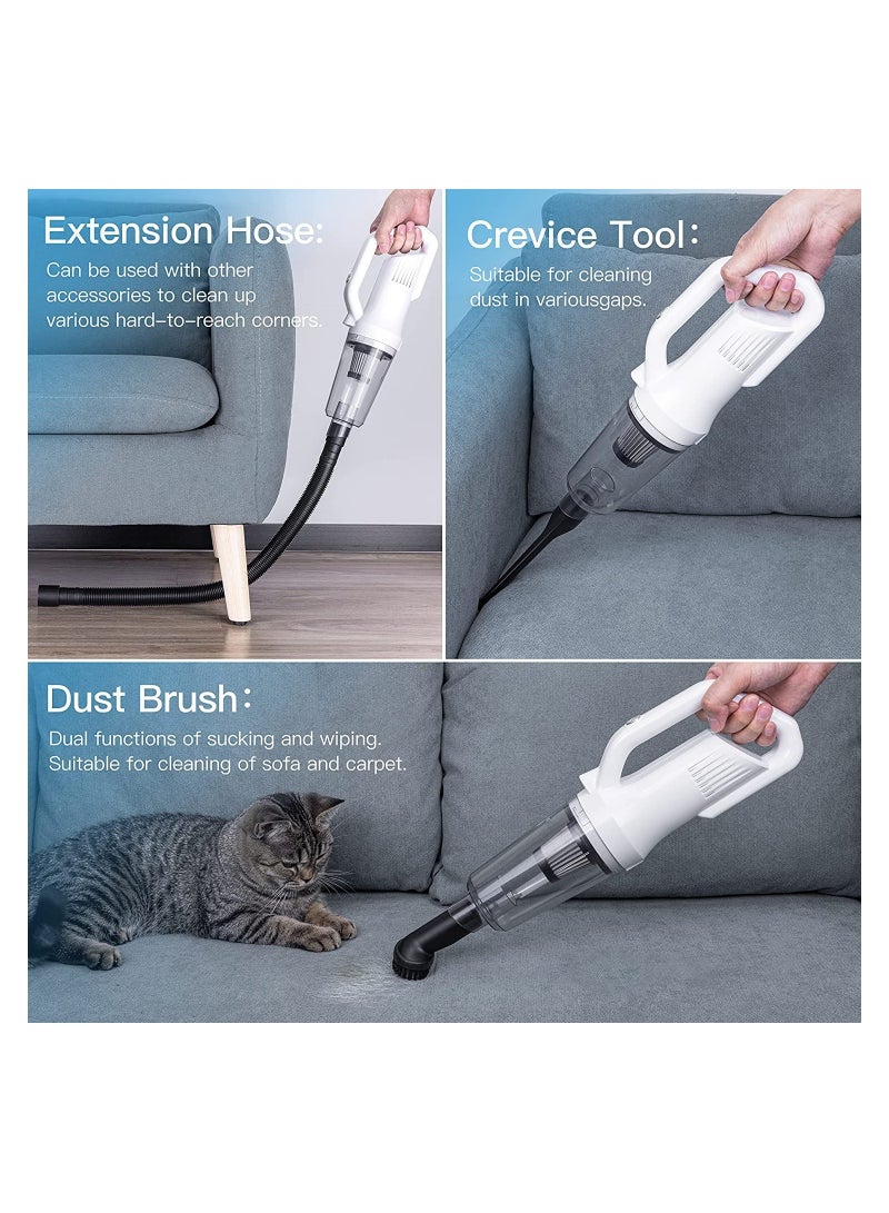 Barakah مكنسة كهربائية محمولة بدون سلك، مكنسة محمولة قابلة لإعادة الشحن بقوة شفط 8500PA، مكنسة محمولة بدون سلك للاستخدام في المنزل، المكتب، السيارة وشعر الحيوانات الأليفة - Image 3