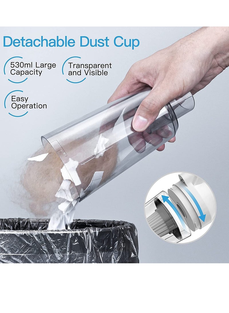 Barakah مكنسة كهربائية محمولة بدون سلك، مكنسة محمولة قابلة لإعادة الشحن بقوة شفط 8500PA، مكنسة محمولة بدون سلك للاستخدام في المنزل، المكتب، السيارة وشعر الحيوانات الأليفة - Image 5