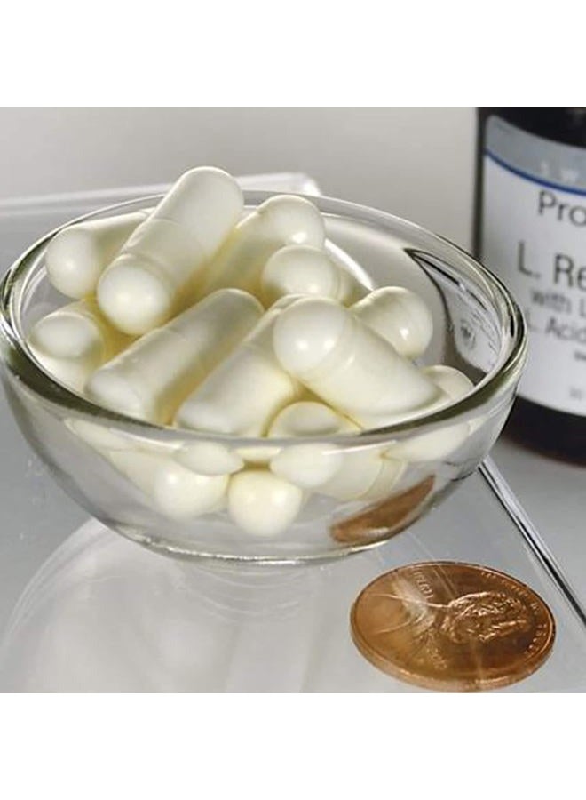 SWANSON L. Reuteri Probiotic Plus w/L. Rhamnosus L. Acidophilus & FOS Prebiotic Digestive Support - Promotes Gut Health w/ 7 Billion CFU per Capsule - (30 Veggie Capsules) 3 Pack - Image 2